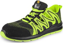 Obuv polobotka, perforovan�, CXS ISLAND OLIB S1P, �erno-zelen�